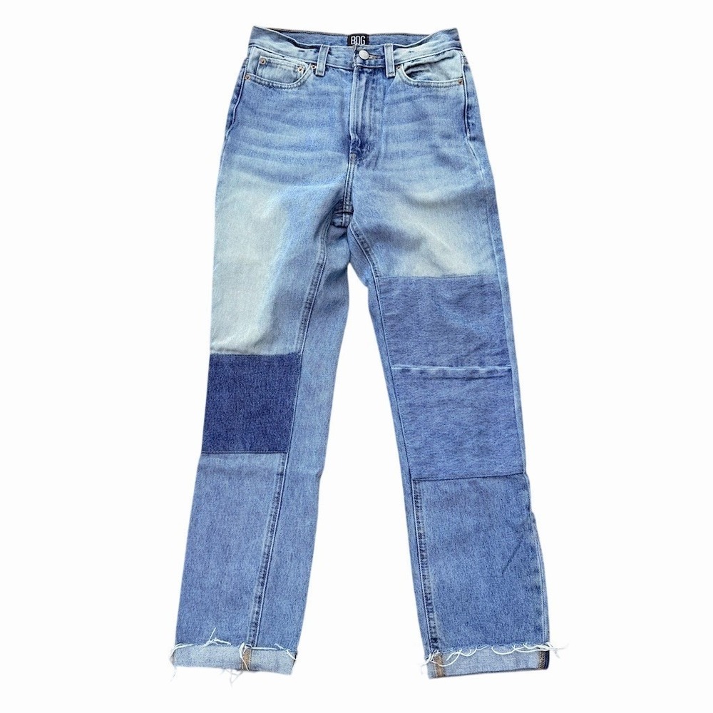 BDG Urban Outfitters Jeans Womens 26 Blue High Rise Slim Straight Raw Hem‎